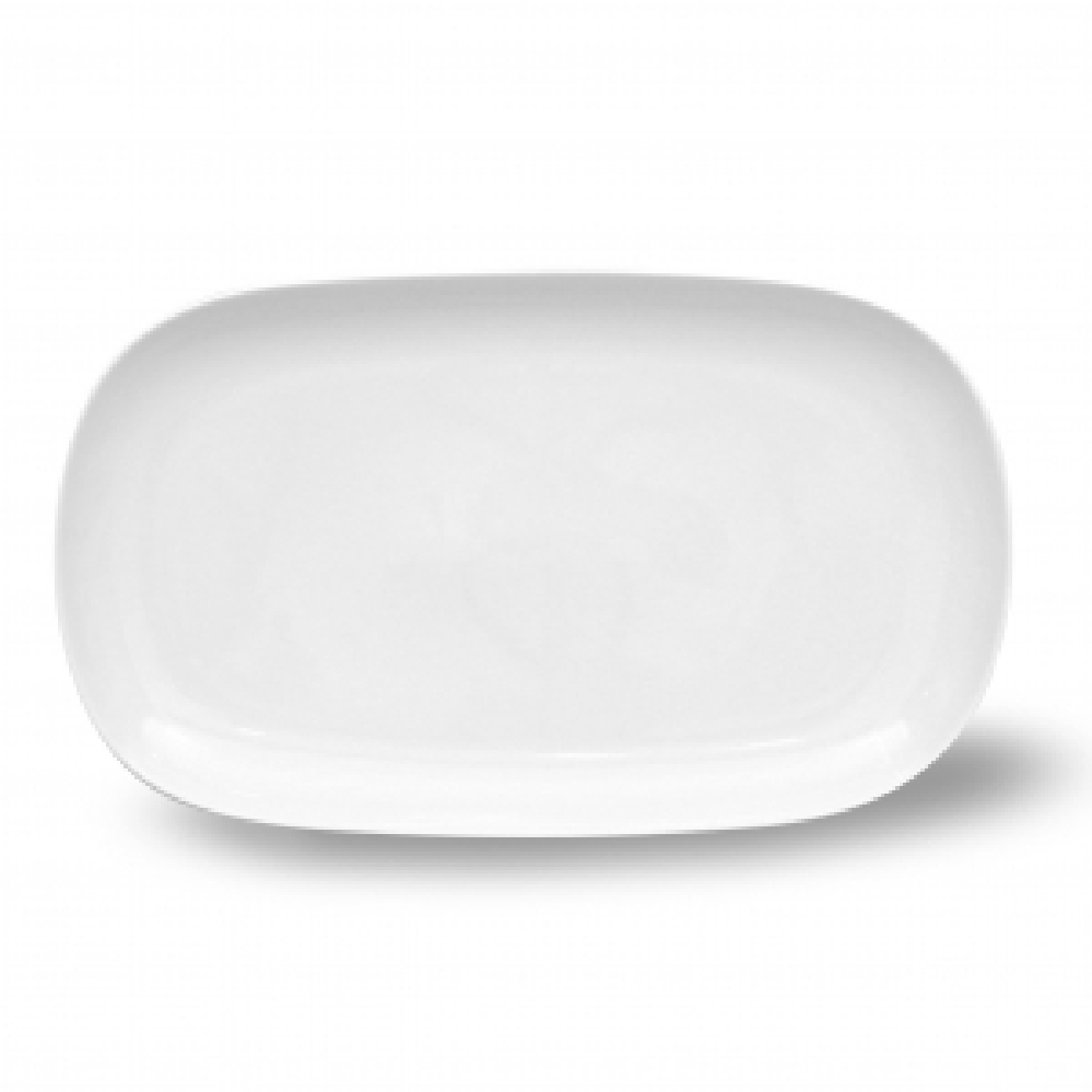 Platte oval SOLEA, Farbe: weiß, Maße: 32 x 18 cm.