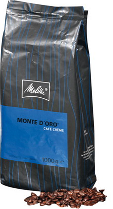 Melitta Kaffeebohnen MONTE D`ORO, Inhalt: 1 kg ganze Bohnen.
