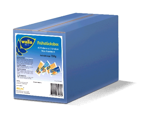 WASA- FRÜHSTÜCKSBOX - Knäckebrot-Sortiment - 2 Scheiben pro Portio - im Karton 40 Portionen