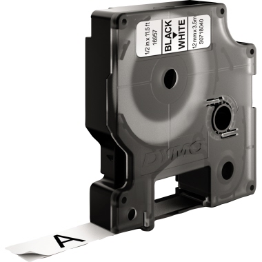 DYMO® Schriftbandkassette LabelManager® ; D1 12 mm x 3,5 m (B x L) weiß schwarz, Verwendung für Gerätetyp: