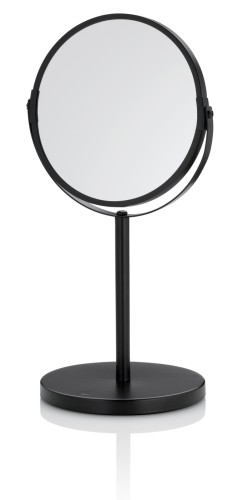 Kela Standspiegel Elias aus Metall, schwarz, Höhe ca. 345mm, Ø 170mm