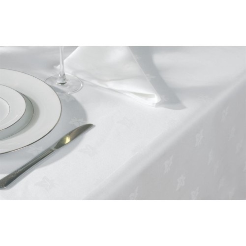 Mitre Luxury Luxor Tischdecke weiß 135 x 178cm. 190g/m². 135 x 178cm, Baumwolle 190g/m², weiß. Gesäumte Ränder.
