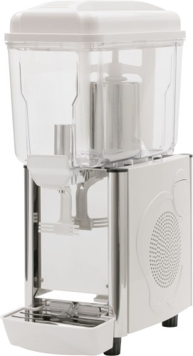 SARO Kaltgetränke-Dispenser Modell COROLLA 1W - weiß - Material: (Gehäuse und Deckel) Polycarbonat, weiß; (Behälter) Polycarbonat,