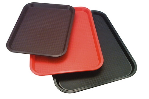 Fast Food-Tablett 45 x 35,5 cm, H: 2 cm Polypropylen, braun spülmaschinengeeignet bruchsicher stapelbar Farbe: Braun