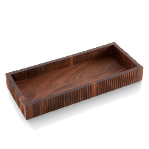 WMF Tablett Holz (Walnuss) rechteckig 30x13x | Maße: 30,5 x 13 x 3,8 cm