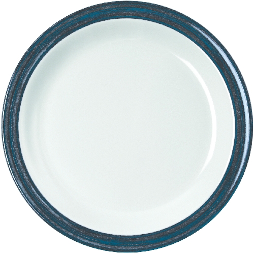 WACA Desserteller BISTRO in weiß-jeansblau, aus Melamin. Durchmesser: 19,5 cm.