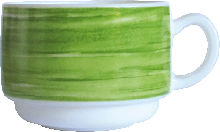 Kaffeeobertasse 0,19 l aus Opalglas Form Brush - Green / Grün von Arcoroc