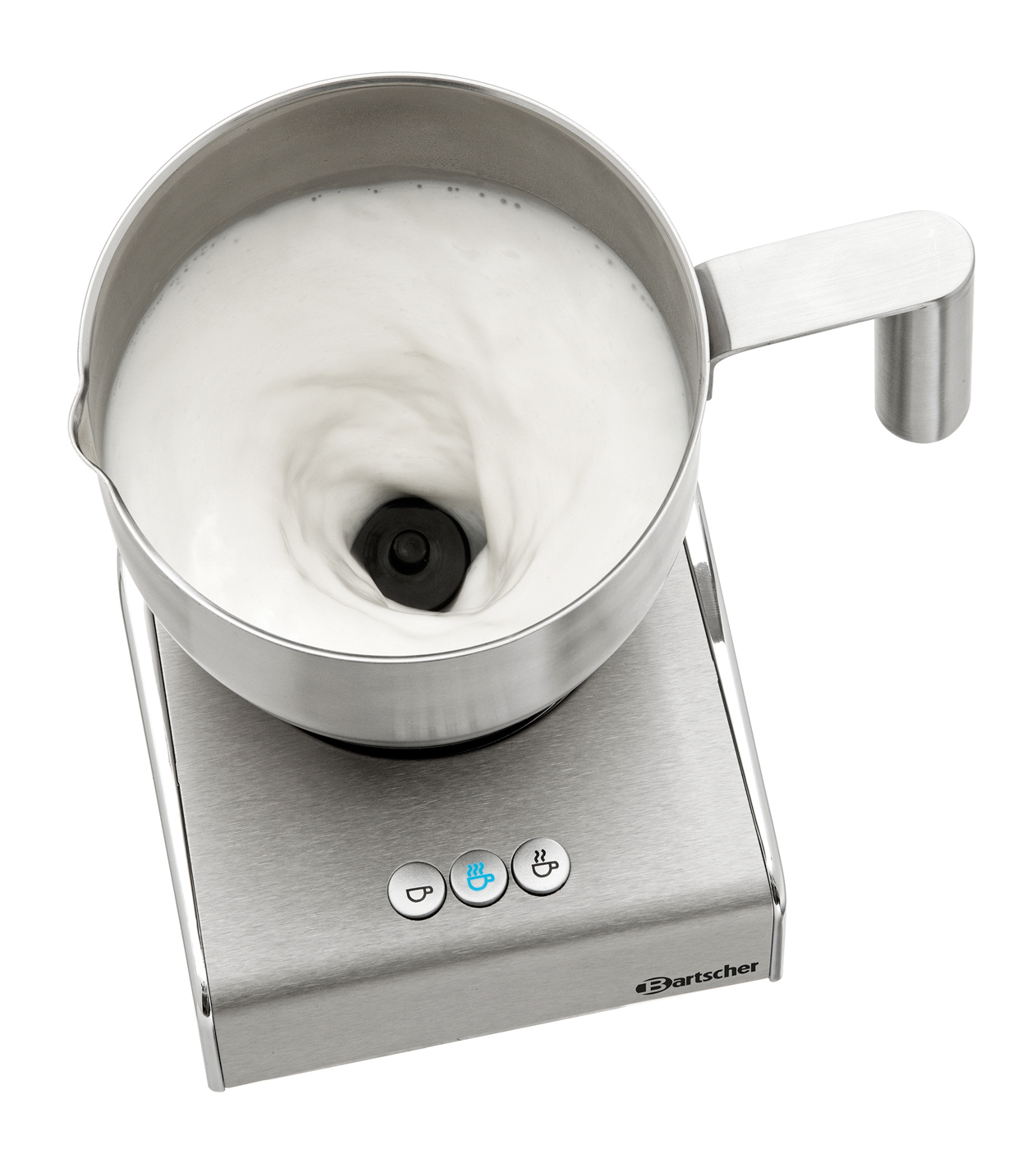 Bartscher Milchaufschäumer Induktion MSI400 | Funktionen: Aufschäumen/Erhitzen bei 65 °C | Maße: 12,5 x 15 x 180 cm. Gewicht: 1,1 kg