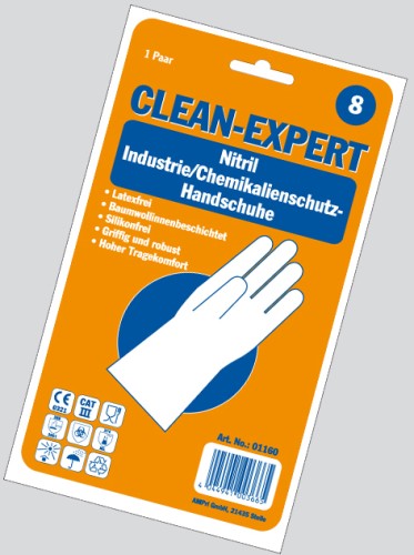 Clean Expert CE-CAT III EN374 GR9= L Nitril Industrie Handschuhe 32cm,grün Chemikalienschutz Lebensmittelgeprüft