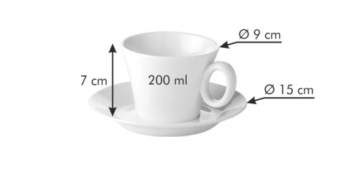 Cappuccino-Tasse ALLEGRO, mit Untertasse