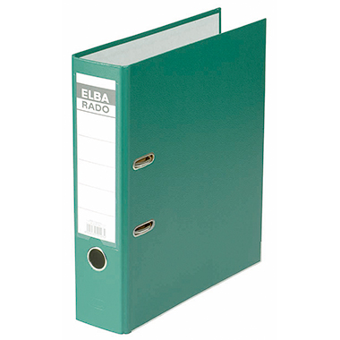 ELBA Ordner rado brillant 80mm DIN A4 Pappe Material der Kaschierung außen: Acrylat/Papier grün