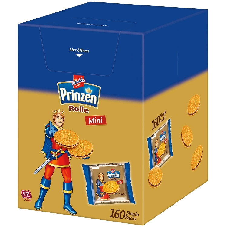 De Beukelaer Prinzenrolle - Mini Single Pack, Kekse, 160 Stück á 7,5g