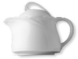 Teekanne mit Deckel - Inhalt 0,40 ltr - Form AMBIENTE - uni weiß