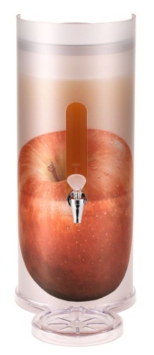 FRILICH LIFE Saftkanne Apfel 5 Liter Kunststoffblende mit Motiv Apfel (slim), spülmaschinengeeigneter Kunststoffbehälter