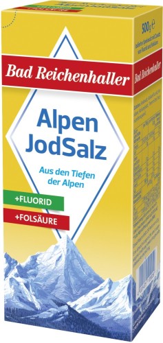 Bad Reichenhaller Marken Jod Salz Fluor Folsäur 500G