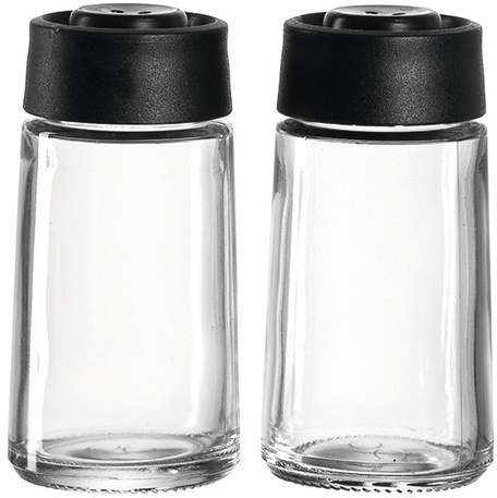 2-tlg. Hampton Salz und Pfeffer Set, Farbe: schwarz/transparent , Inhalt: 60ml Material: Kunststoff/Glas