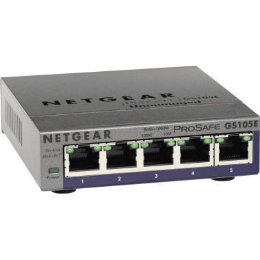NETGEAR Netzwerk-Switch ProSafe Plus GS105E Netzbetrieb 10Gbit/s 5 Ports