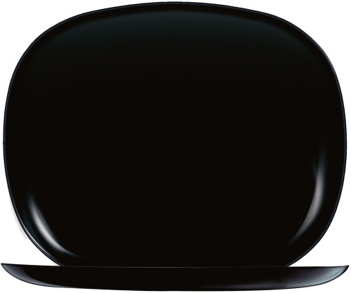 Rechteckplatte EVOLUTIONS, 28x23 cm, Farbe: black, Hartglas