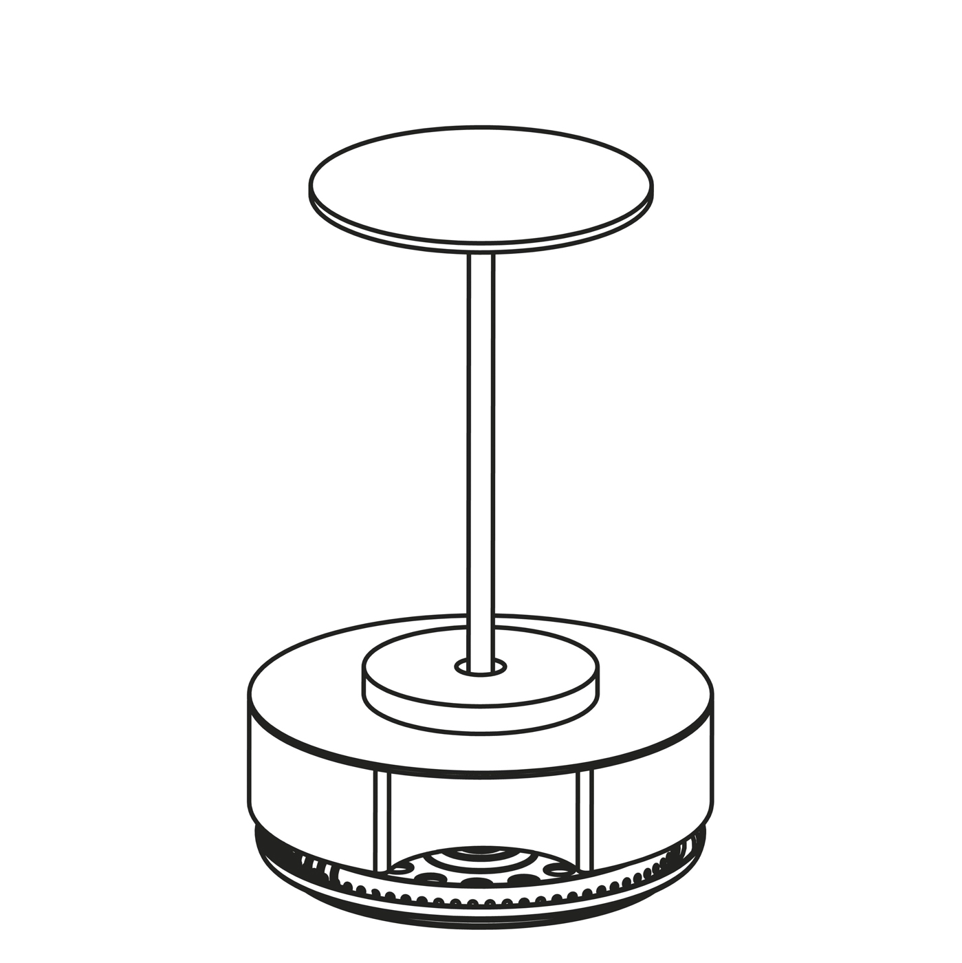 Arne Jacobsen Komplettes Stempelsystem für 01-3, Pressfilterkanne steel - Maße: 13,5 x 14 x 17 cm - von Stelton
