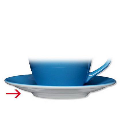 Cappuccino-Untertasse - Durchmesser 14,5 cm - ohne Obertasse - COFFEE SHOP - blue