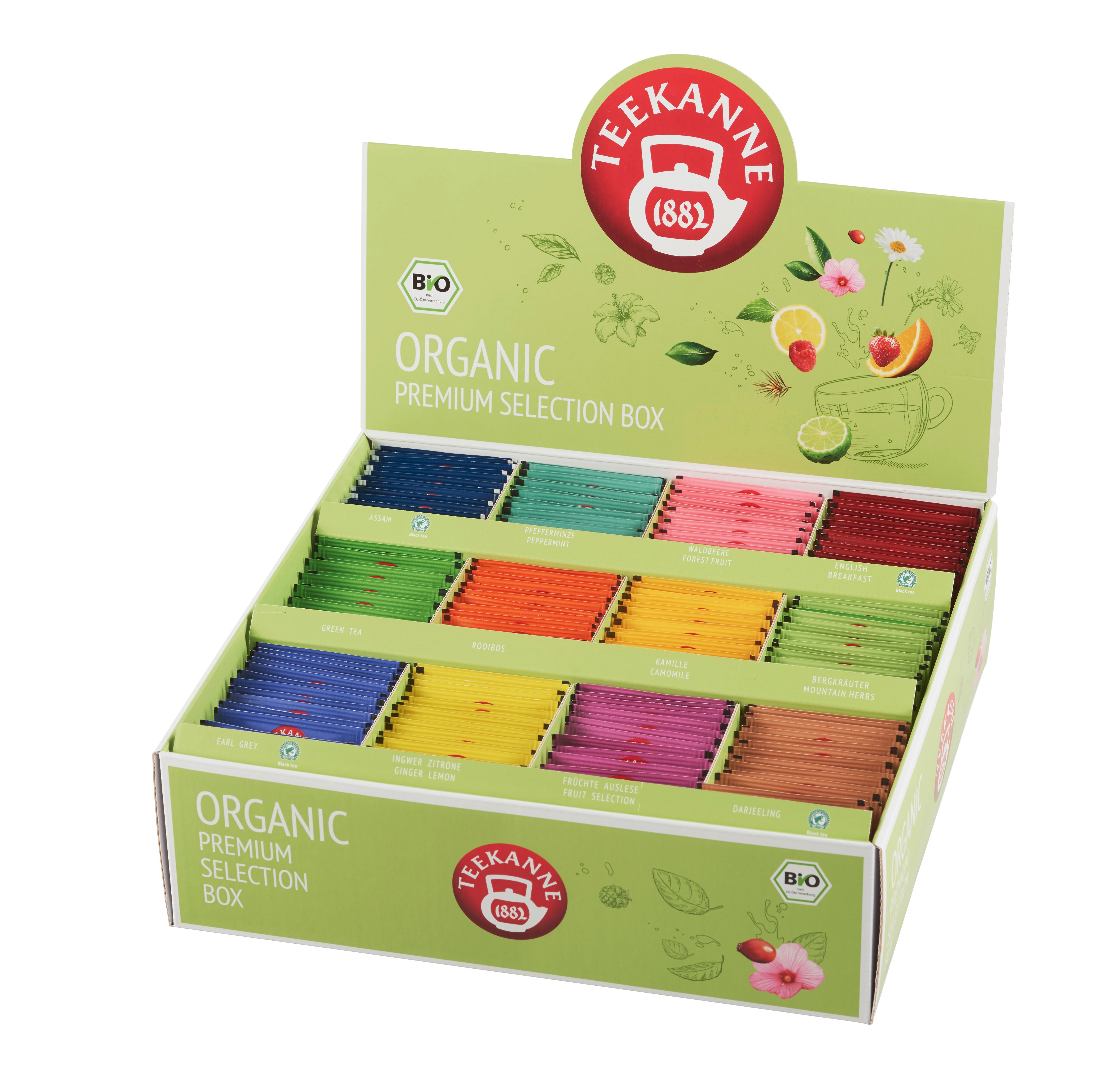 Teekanne BIO Organic Premium Selection Box, Inhalt: 180 Beutel.