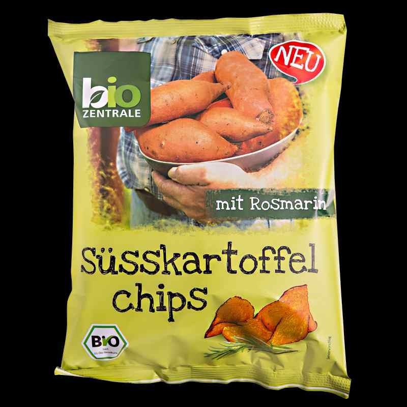 BioZentrale Bio Süßkartoffel Chips Rosmarin 75G