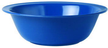WACA Schüssel COLORA aus Melamin, in blau. Form: rund, Durchmesser: 23,5 cm, Kapazität: 1,6 l.