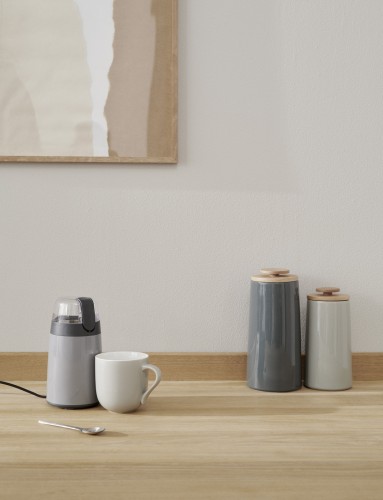 Emma Kaffeemühle grau, Maße: 100 x 100 x 190 mm