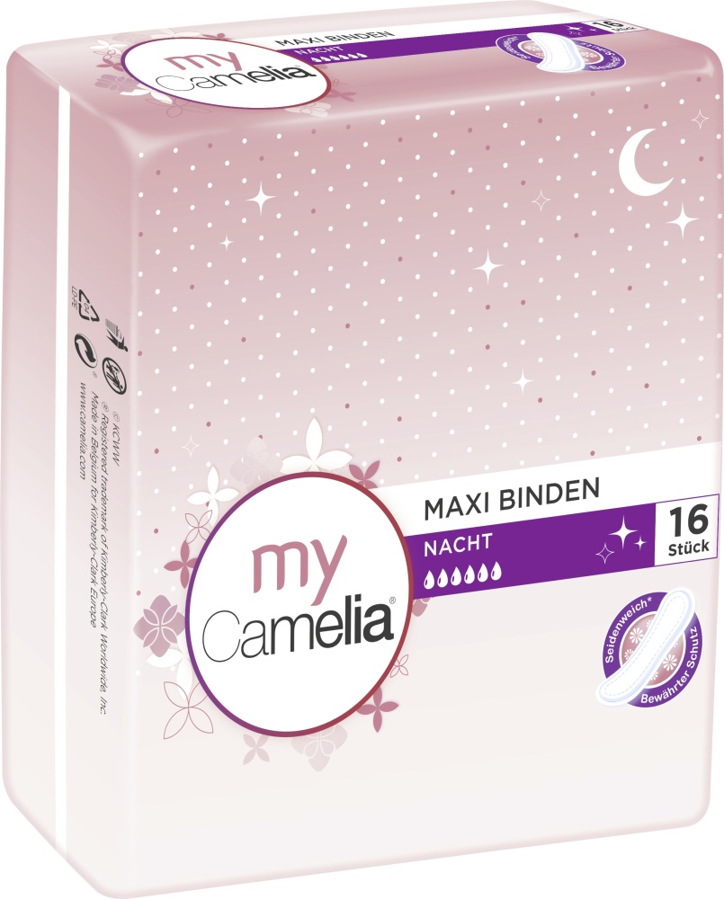 Camelia Binden Maxi Nacht 16 Stück