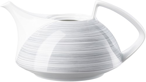 TAC Gropius Stripes 2.0 von Rosenthal, Teekanne für 6 Personen, Unterteil, aus Porzellan, spülmaschinengeeignet