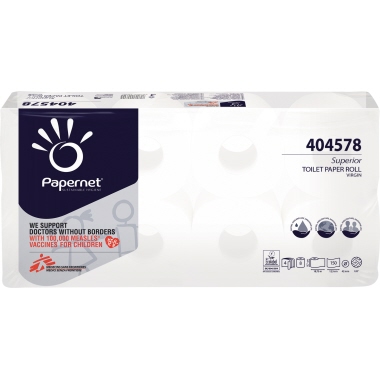 Papernet Toilettenpapier Superior 4-lagig Zellstoff weiß 150 Bl./Rl. 8 Rl./Pack.