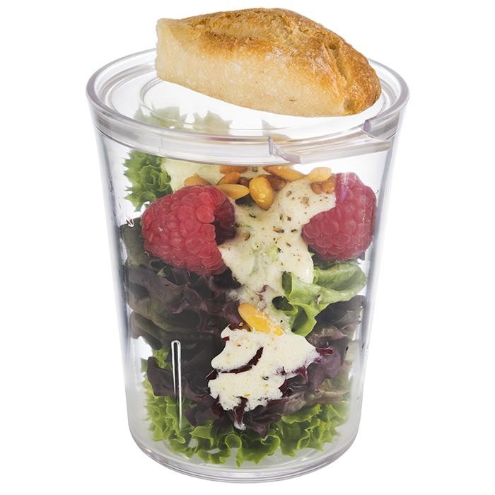 APS SUPER CUP to go, Inhalt: 250 ml 8 Transparente, stapelbare Becher mit Deckel aus recycelbarem Kunststoff - BPA Frei
