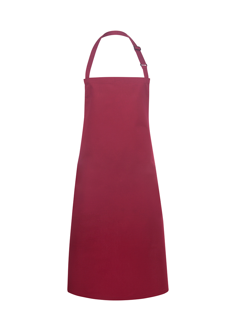 Latzschürze Basic mit Schnalle, Farbe: rot, Maße: 75 x 90 cm, Material: 65% Polyester, 35% Baumwolle