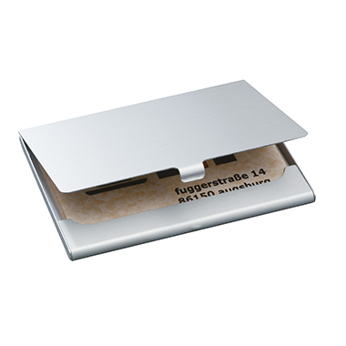 Sigel Visitenkartenetui Workflow 9,2 x 6,3 x 0,5 cm (B x H x T) 15 Karten Aluminium silber