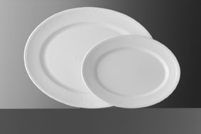 Platte oval - Länge 24,0 cm - Form PRIMAVERA - uni weiß