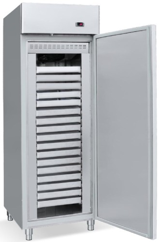 SARO Bäckerei-Kühlschrank Modell UST 70 Made in Europe - Material (innen/außen) Edelstahl 304 - 1 Tür (B 690 x H 1675 mm), Türanschlag