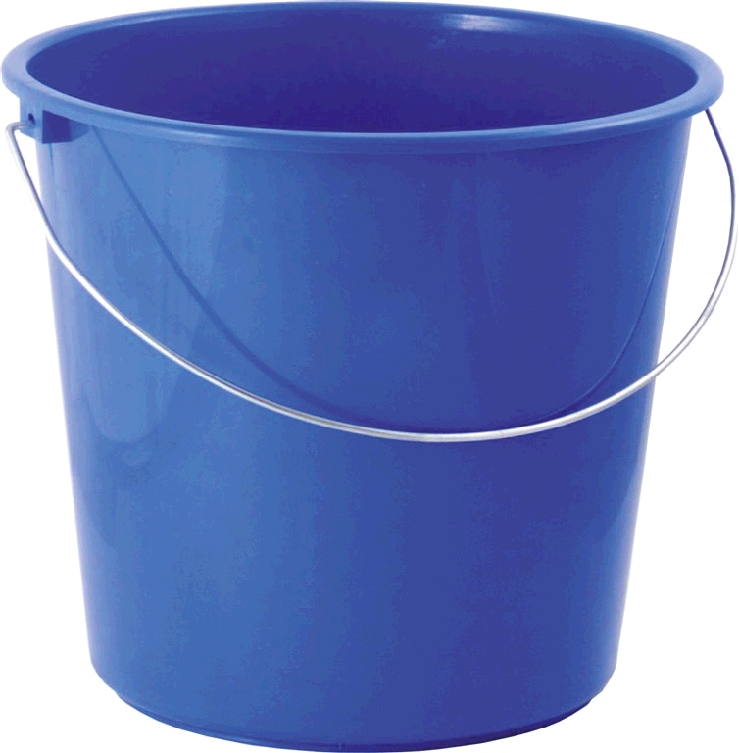 Kunststoff-Putzeimer rund, Farbe: blau, Inhalt: 10 Liter.