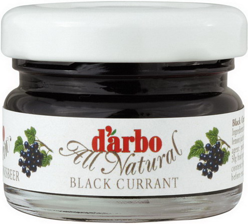 Darbo schwarze Johannisbeer Konfitüre Extra im Miniglas à 28 g Inhalt: 60 Stk. pro Karton