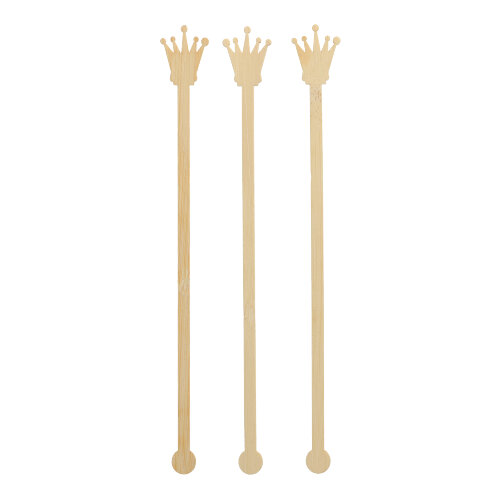 100 Getränke-Quirle, Bambus "pure" 20 cm "Crown" von PAPSTAR