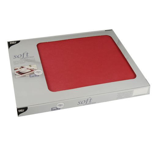 100 Tischsets, stoffähnlich, Vlies "soft selection" 30 cm x 40 cm rot von Starpak