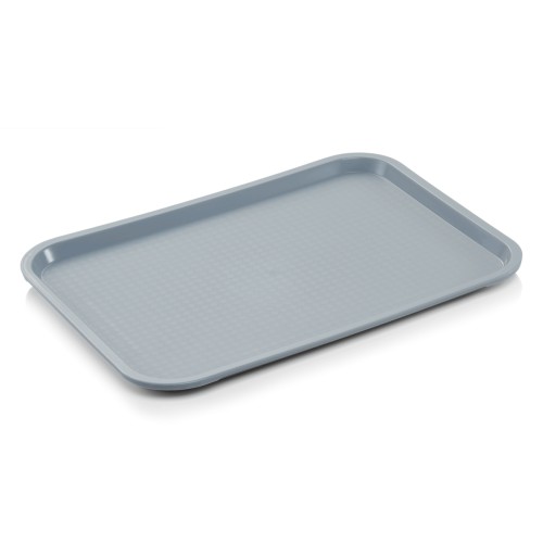 Fast Food-Tablett 41 x 30,5 cm, H: 2 cm Polypropylen, grau spülmaschinengeeignet bruchsicher stapelbar