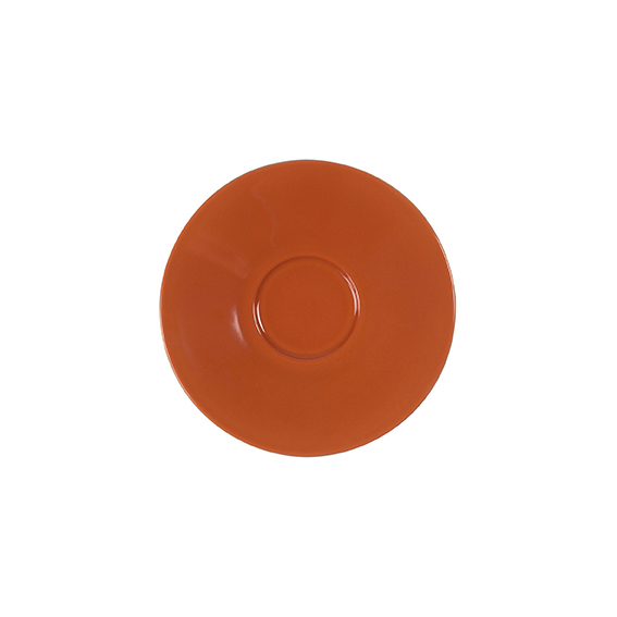 Untere zu 4881 14,5 cm - Form: Table Selection -, Dekor 66276 orange-braun - aus Porzellan., Hersteller: Eschenbach. "Made in Germany".