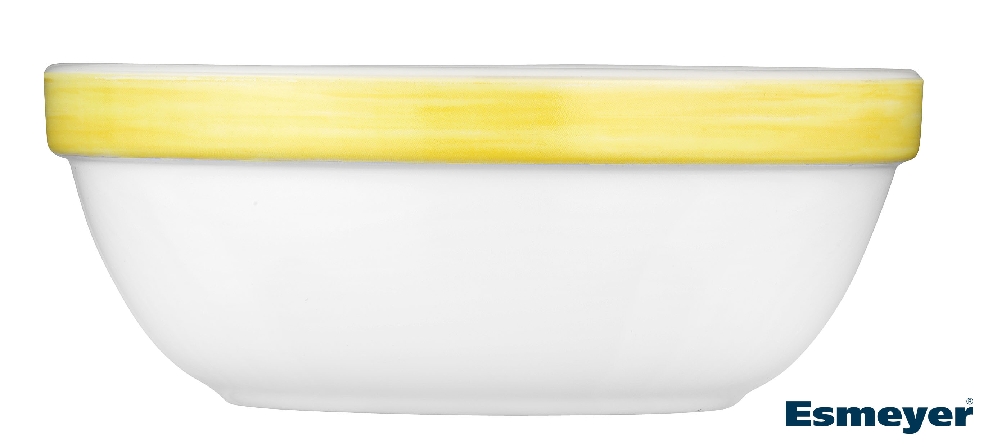 Stapelschale 12 cm Form BRUSH - Yellow / Gelb von Arcoroc Inhalt: 0,27 l, Höhe: 4,7 cm