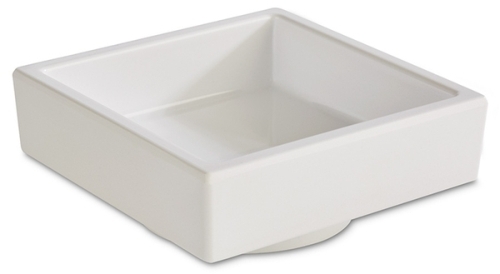 Bento Box -ASIA PLUS- 7,5 x 7,5 cm, H: 3 cm Melamin innen: weiß, glänzend außen: weiß, matt 0,05 Liter spülmaschinengeeignet