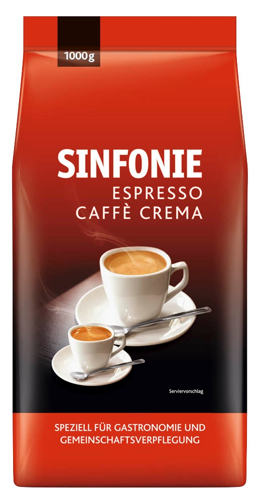 Jacobs SINFONIE Espresso Caffé Crema Inhalt: 1 kg ganze Hybridbohnen.
