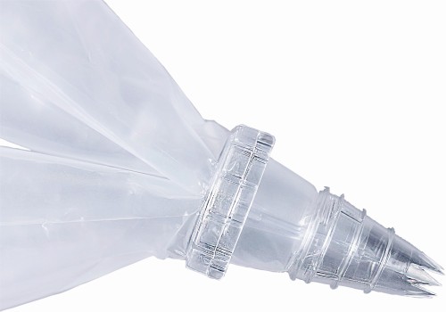 Adapter Doppelt für Tüllen, transparent. 3-teilig, Polycarbonat. Material: BPA-frei, Farbe glasklar. 3-teilig, spülmaschinengeeignet.