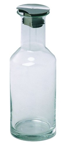 SPARE Nachschubbehälter Glaskaraffe 1,2 Liter mit Deckel aus Edelstahl