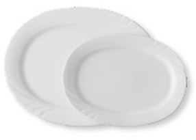 Platte oval - Länge 23,0 cm - Form AMBIENTE - uni weiß
