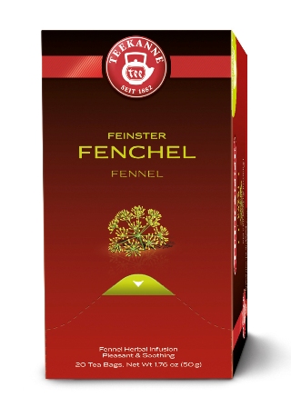 Teekanne Premium FENCHEL, Inhalt: 20 Beutel à 1,75 Gramm, besonders bekömmlicher Kräutertee.