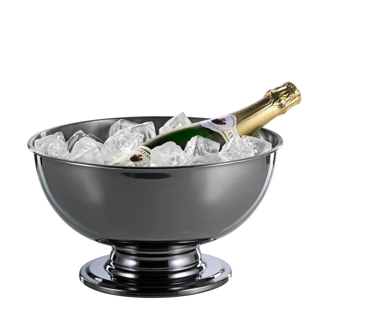 Champagner-Kühler PORTLAND, Edelstahl, 5 ltr., mit schwarzer  PVD-Beschichtung
